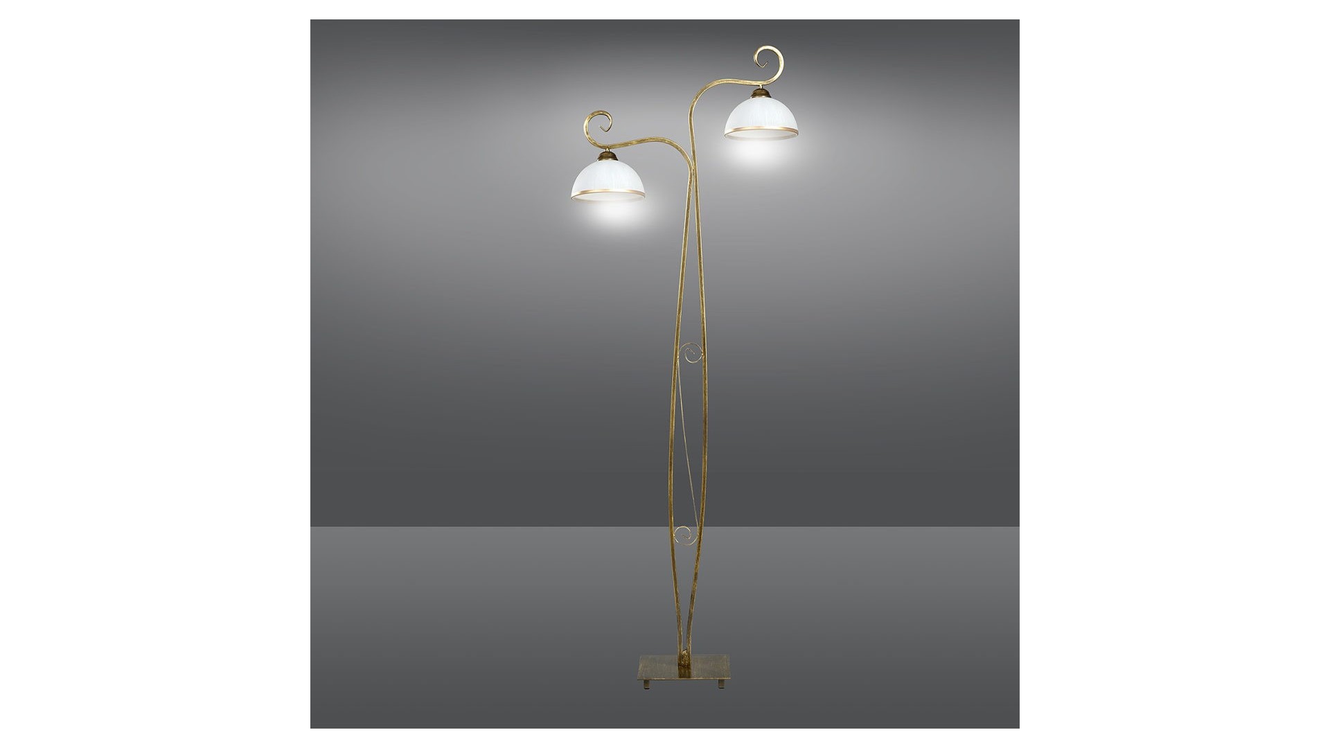 LAMPA PODŁOGOWA STOJĄCA WIVARA LP2 ZŁOTA EMIBIG