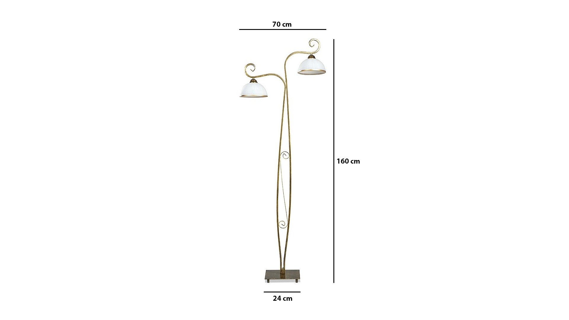 LAMPA PODŁOGOWA STOJĄCA WIVARA LP2 ZŁOTA EMIBIG