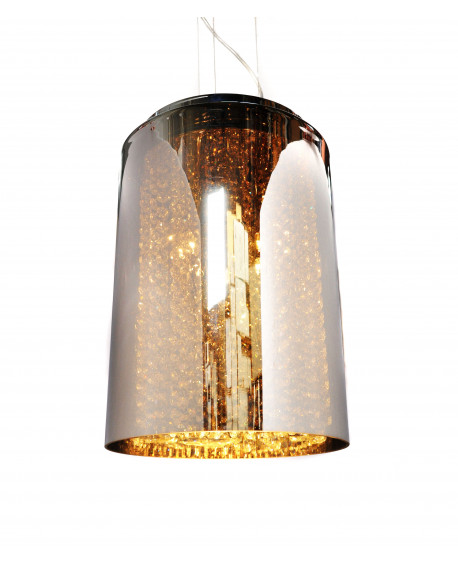 NOWOCZESNA LAMPA WISZĄCA SREBRNA AMOREO