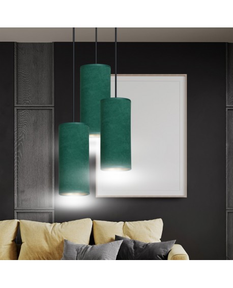 LAMPA WISZĄCA BENTE 3 CZARNA PREMIUM ZIELONA EMIBIG