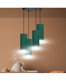 LAMPA WISZĄCA BENTE 4 CZARNA PREMIUM ZIELONA EMIBIG