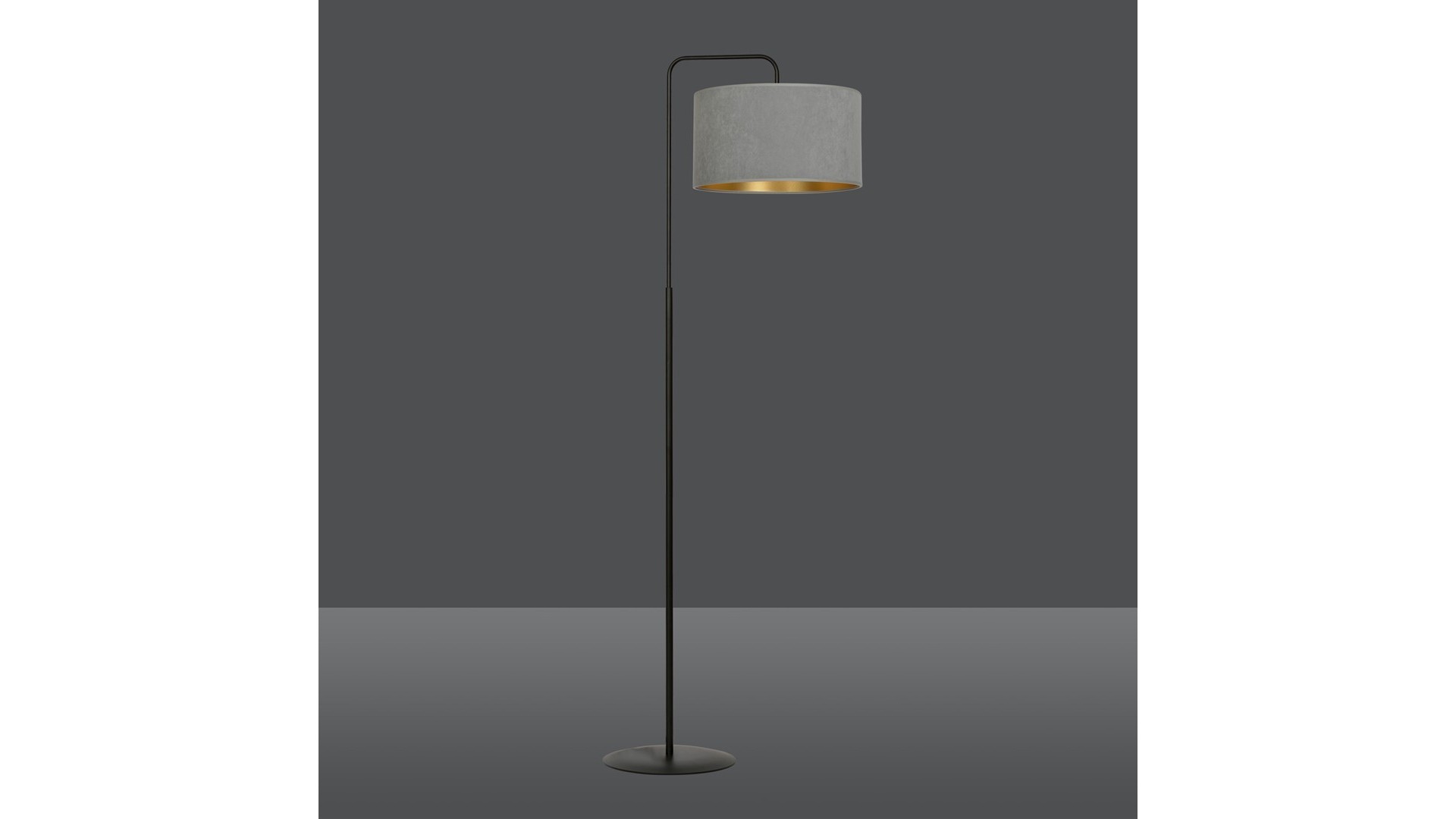 LAMPA PODŁOGOWA STOJĄCA HILDE LP1 BL SZARA EMIBIG