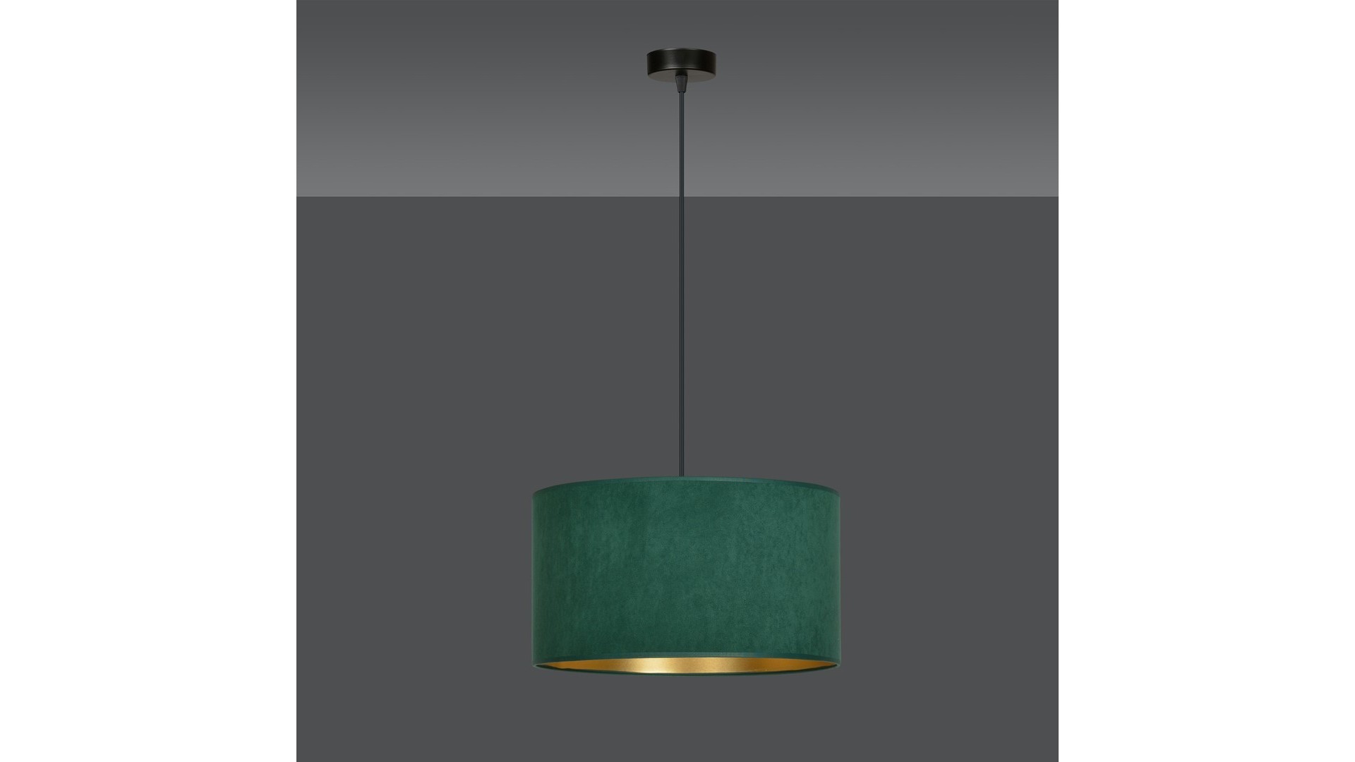 LAMPA WISZĄCA HILDE 1 CZARNA ZIELONA EMIBIG