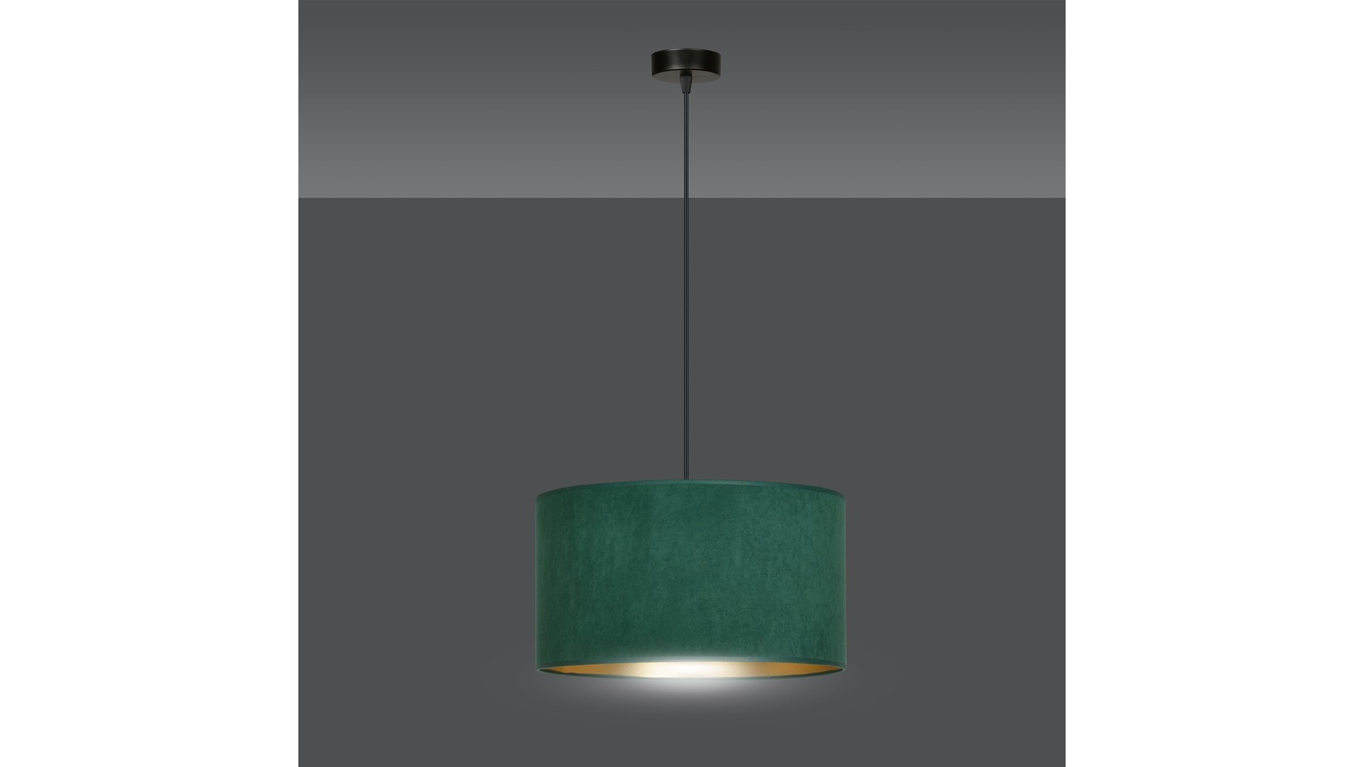 LAMPA WISZĄCA HILDE 1 CZARNA ZIELONA EMIBIG