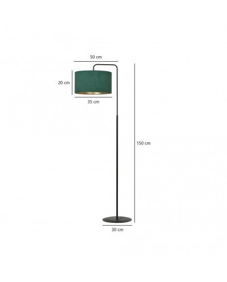 LAMPA PODŁOGOWA STOJĄCA HILDE LP1 BL ZIELONA EMIBIG