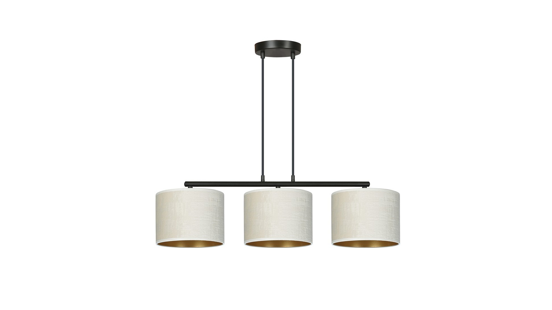 LAMPA WISZĄCA HILDE 3 CZARNA BIAŁA EMIBIG