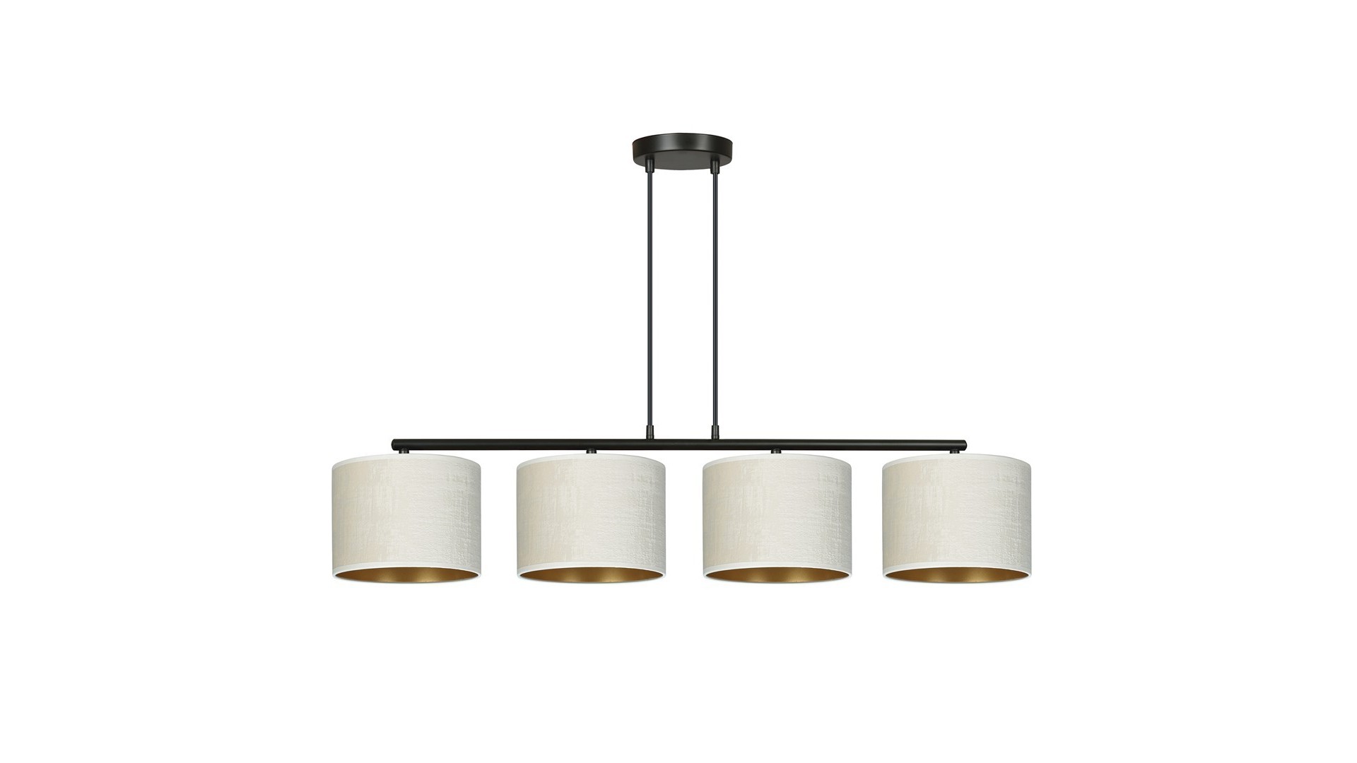 LAMPA WISZĄCA HILDE 4 CZARNA BIAŁA EMIBIG
