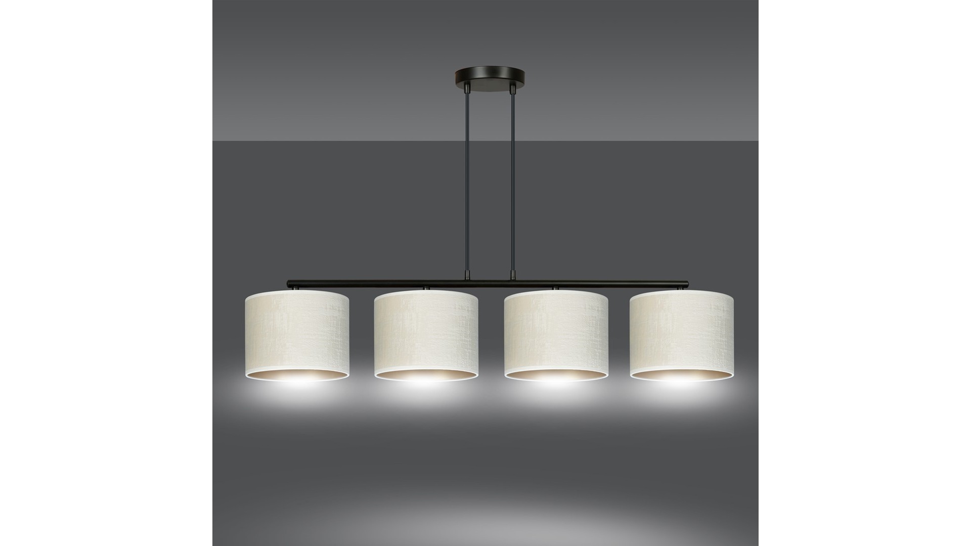 LAMPA WISZĄCA HILDE 4 CZARNA BIAŁA EMIBIG
