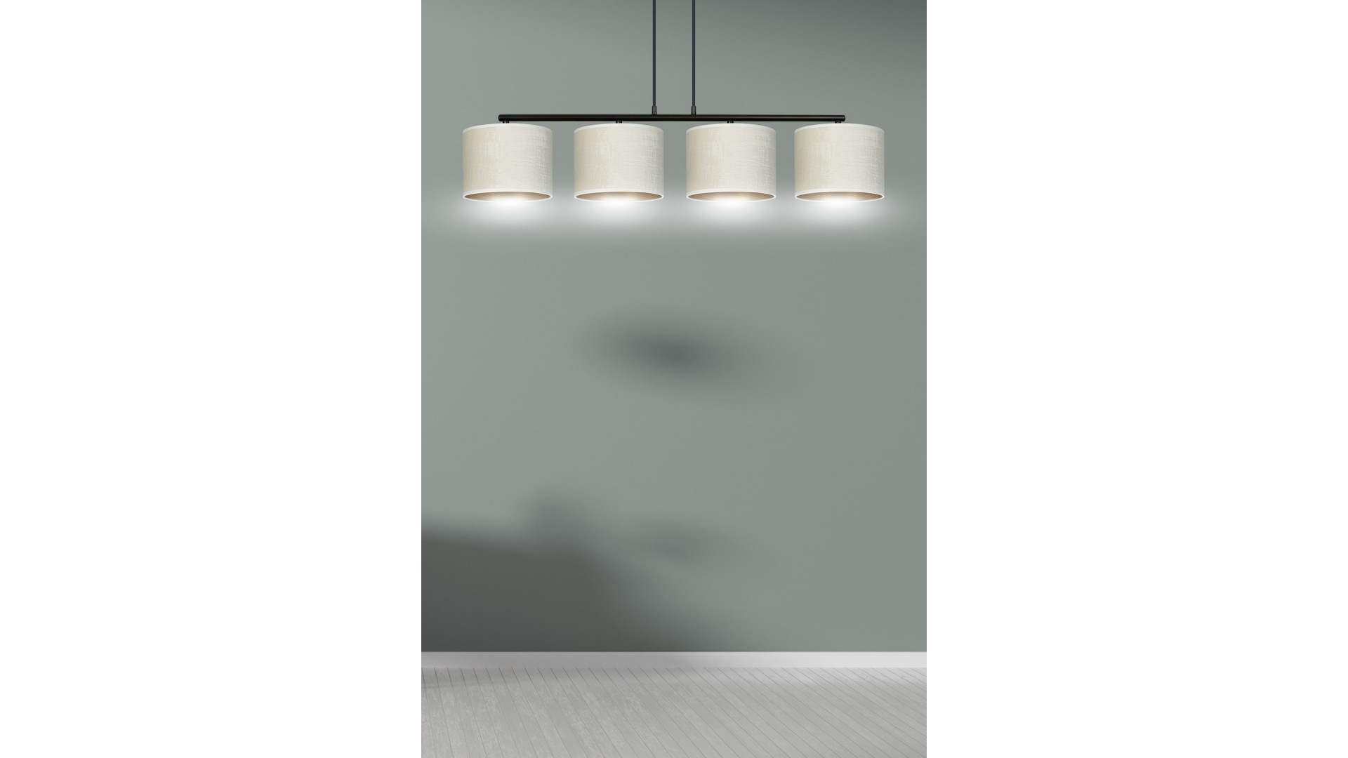 LAMPA WISZĄCA HILDE 4 CZARNA BIAŁA EMIBIG