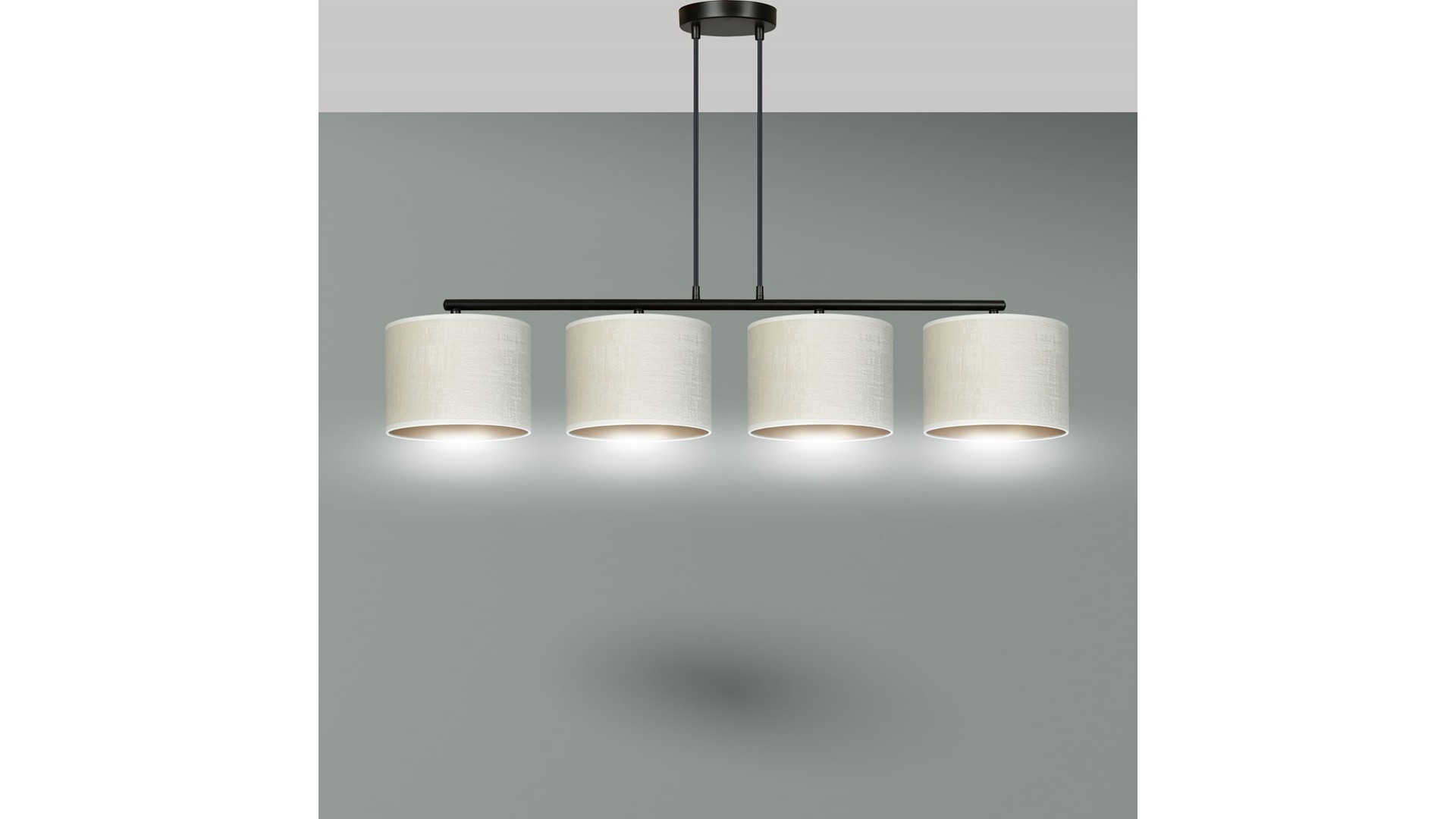 LAMPA WISZĄCA HILDE 4 CZARNA BIAŁA EMIBIG