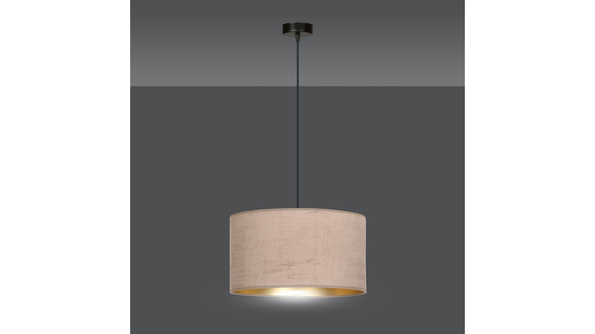 LAMPA WISZĄCA HILDE 1 CZARNA RÓŻOWA EMIBIG