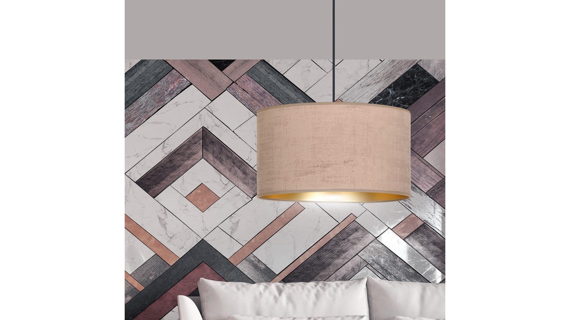 LAMPA WISZĄCA HILDE 1 CZARNA RÓŻOWA EMIBIG