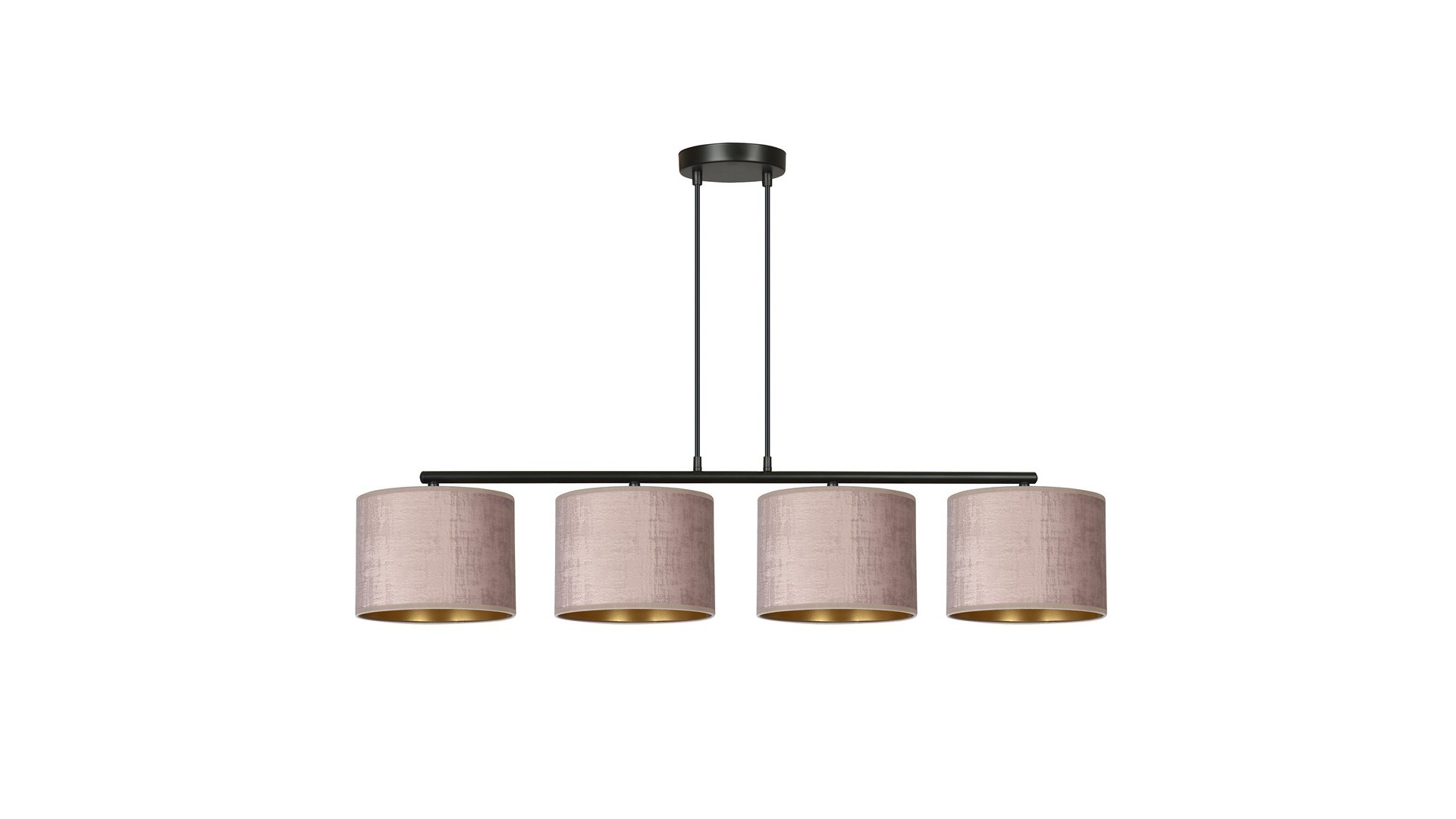 LAMPA WISZĄCA HILDE 4 CZARNA RÓŻOWA EMIBIG