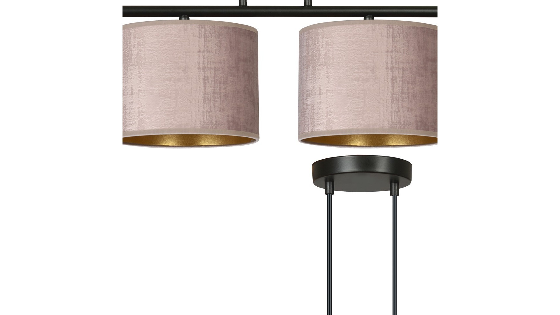 LAMPA WISZĄCA HILDE 4 CZARNA RÓŻOWA EMIBIG