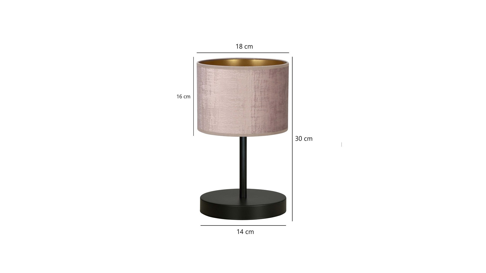 LAMPA BIURKOWA STOŁOWA HILDE LN1 BL RÓŻOWA EMIBIG