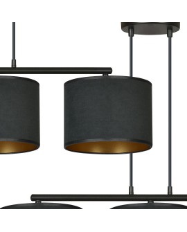 LAMPA WISZĄCA HILDE 3 CZARNA CZARNA EMIBIG