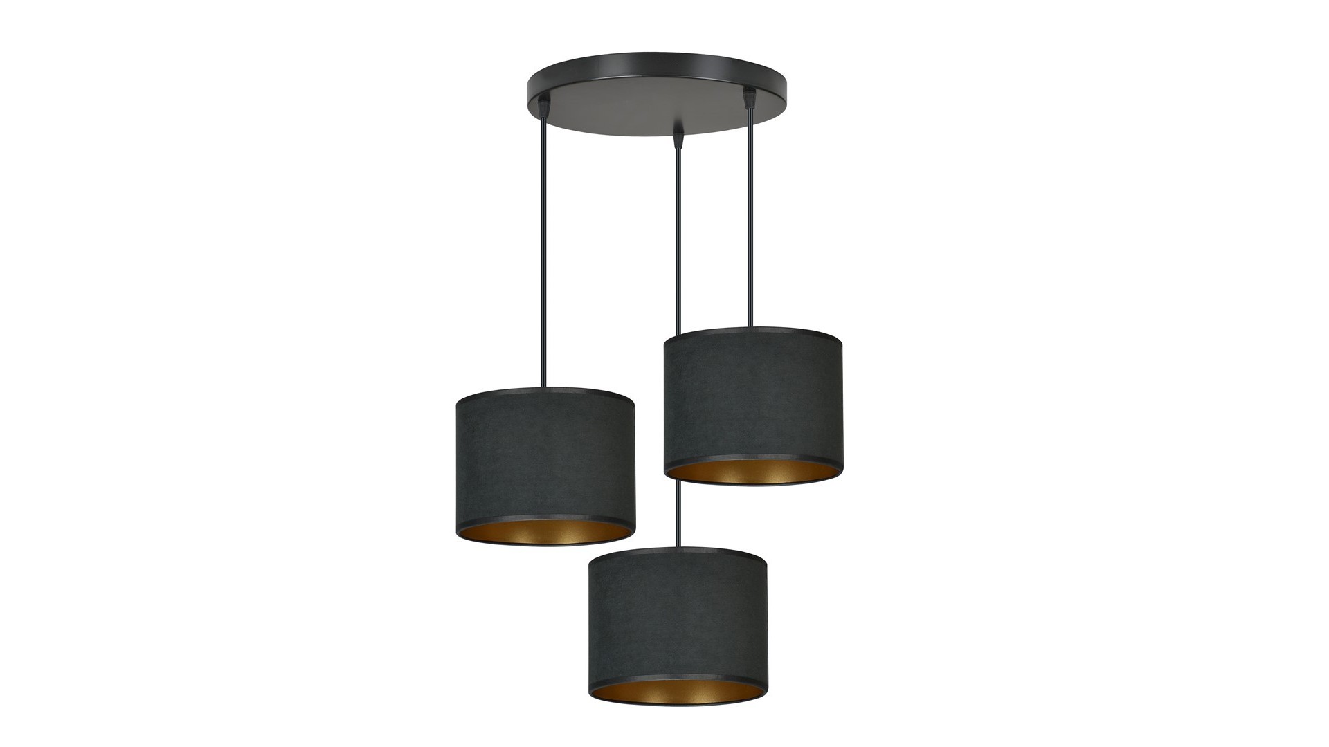 LAMPA WISZĄCA HILDE 3 CZARNA PREMIUM CZARNA EMIBIG