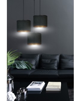 LAMPA WISZĄCA HILDE 3 CZARNA PREMIUM CZARNA EMIBIG