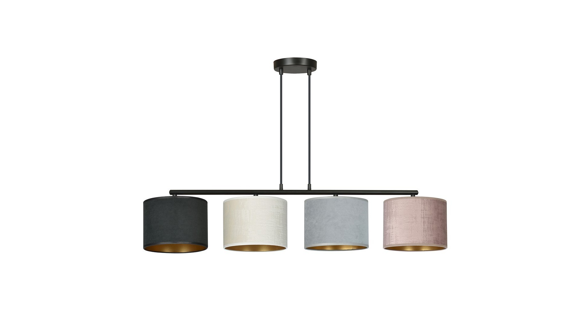 LAMPA WISZĄCA HILDE 4 CZARNA MIX EMIBIG