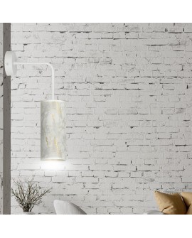 KINKIET LAMPA ŚCIENNA KARLI K1 WH MARBLE BIAŁA EMIBIG