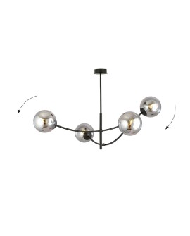 LAMPA SUFITOWA HUNTER 4-PUNKTOWA CZARNA/GRAFITOWA EMIBIG