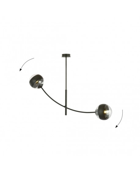 LAMPA SUFITOWA HUNTER 2-PUNKTOWA CZARNA/STRIPE EMIBIG