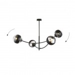 LAMPA SUFITOWA HUNTER 4-PUNKTOWA CZARNA/STRIPE EMIBIG