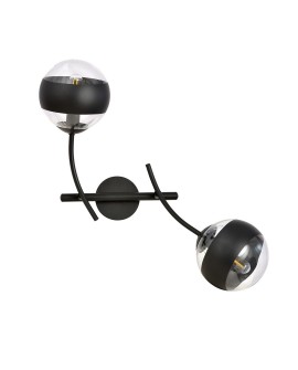 KINKIET LAMPA ŚCIENNA HUNTER K2 CZARNA/STRIPE EMIBIG