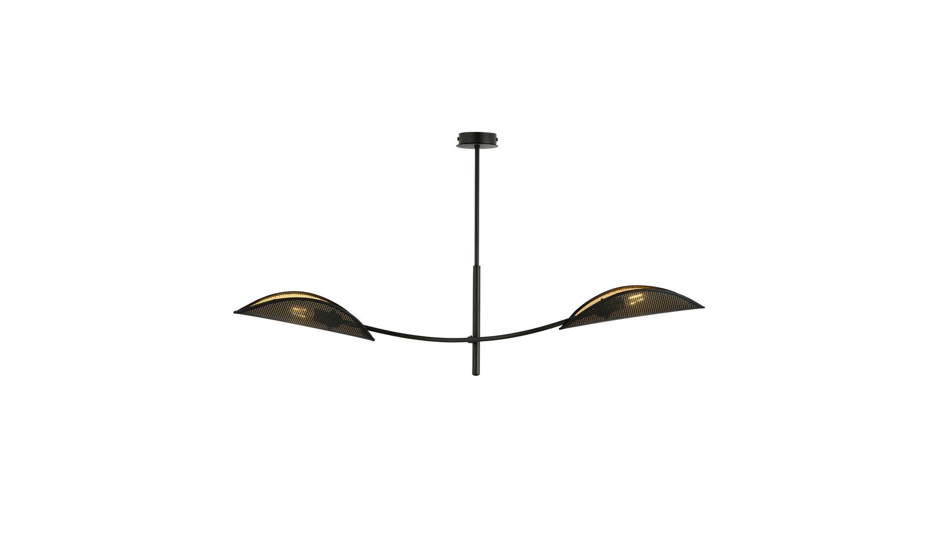 LAMPA SUFITOWA LOTUS 2-PUNKTOWA CZARNA/ZŁOTA EMIBIG
