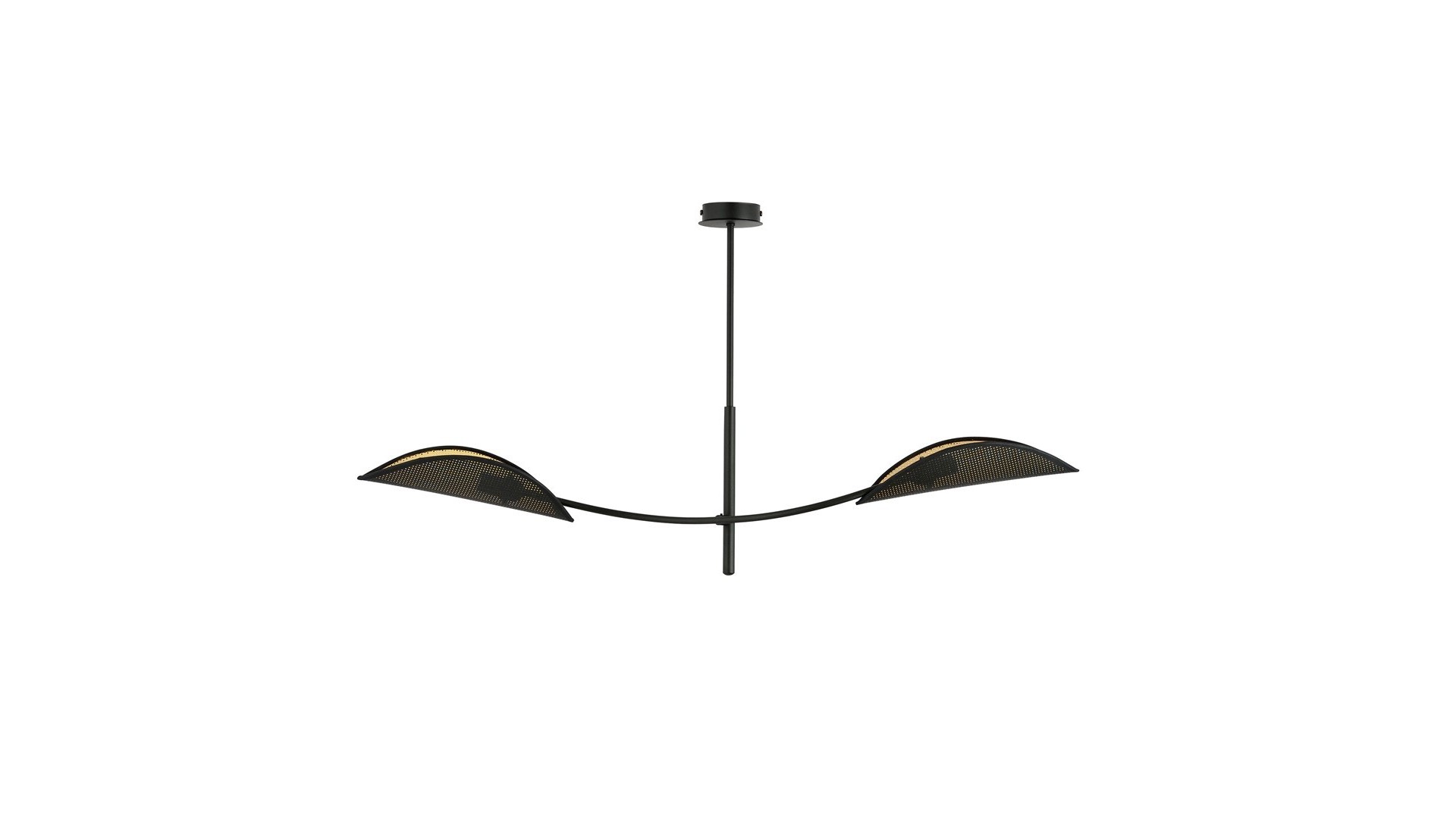 LAMPA SUFITOWA LOTUS 2-PUNKTOWA CZARNA/ZŁOTA EMIBIG