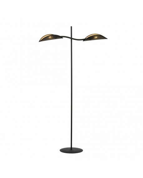 LAMPA PODŁOGOWA STOJĄCA LOTUS LP2 CZARNA/ZŁOTA EMIBIG