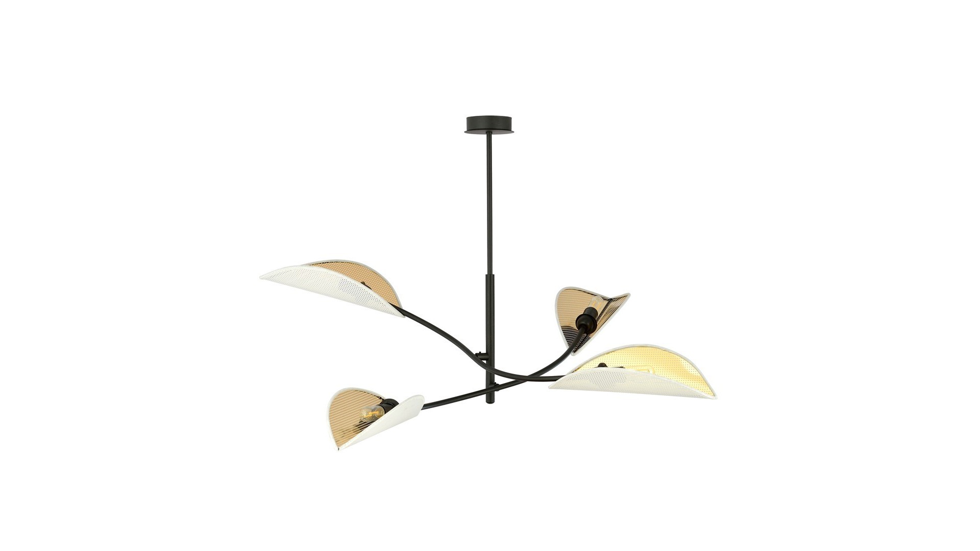 LAMPA SUFITOWA LOTUS 4-PUNKTOWA BIAŁA/ZŁOTA EMIBIG