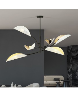 LAMPA SUFITOWA LOTUS 6-PUNKTOWA BIAŁA/ZŁOTA EMIBIG