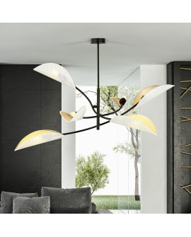 LAMPA SUFITOWA LOTUS 6-PUNKTOWA BIAŁA/ZŁOTA EMIBIG