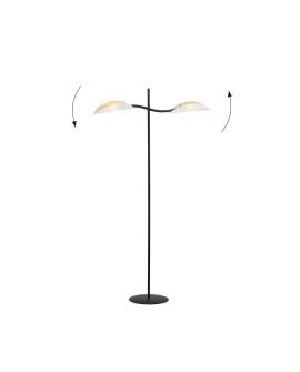 LAMPA PODŁOGOWA STOJĄCA LOTUS LP2 BIAŁA/ZŁOTA EMIBIG