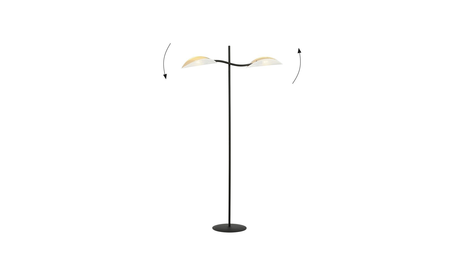 LAMPA PODŁOGOWA STOJĄCA LOTUS LP2 BIAŁA/ZŁOTA EMIBIG