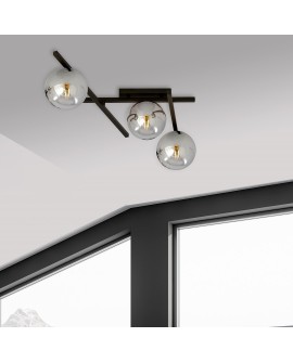 LAMPA SUFITOWA SMART 3-PUNKTOWA CZARNA/GRAFITOWA EMIBIG