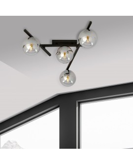 LAMPA SUFITOWA SMART 4-PUNKTOWA CZARNA/GRAFITOWA EMIBIG