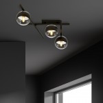 LAMPA SUFITOWA SMART 3-PUNKTOWA CZARNA/STRIPE EMIBIG