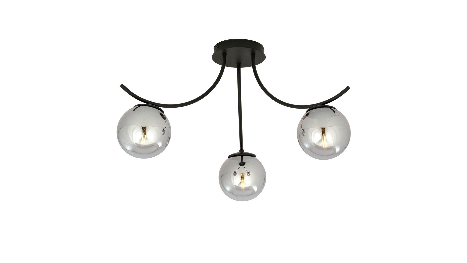 LAMPA SUFITOWA BOSTON 3-PUNKTOWA CZARNA/GRAFITOWA EMIBIG