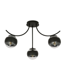 LAMPA SUFITOWA BOSTON 3-PUNKTOWA CZARNA/STRIPE EMIBIG