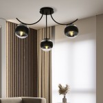 LAMPA SUFITOWA BOSTON 3-PUNKTOWA CZARNA/STRIPE EMIBIG