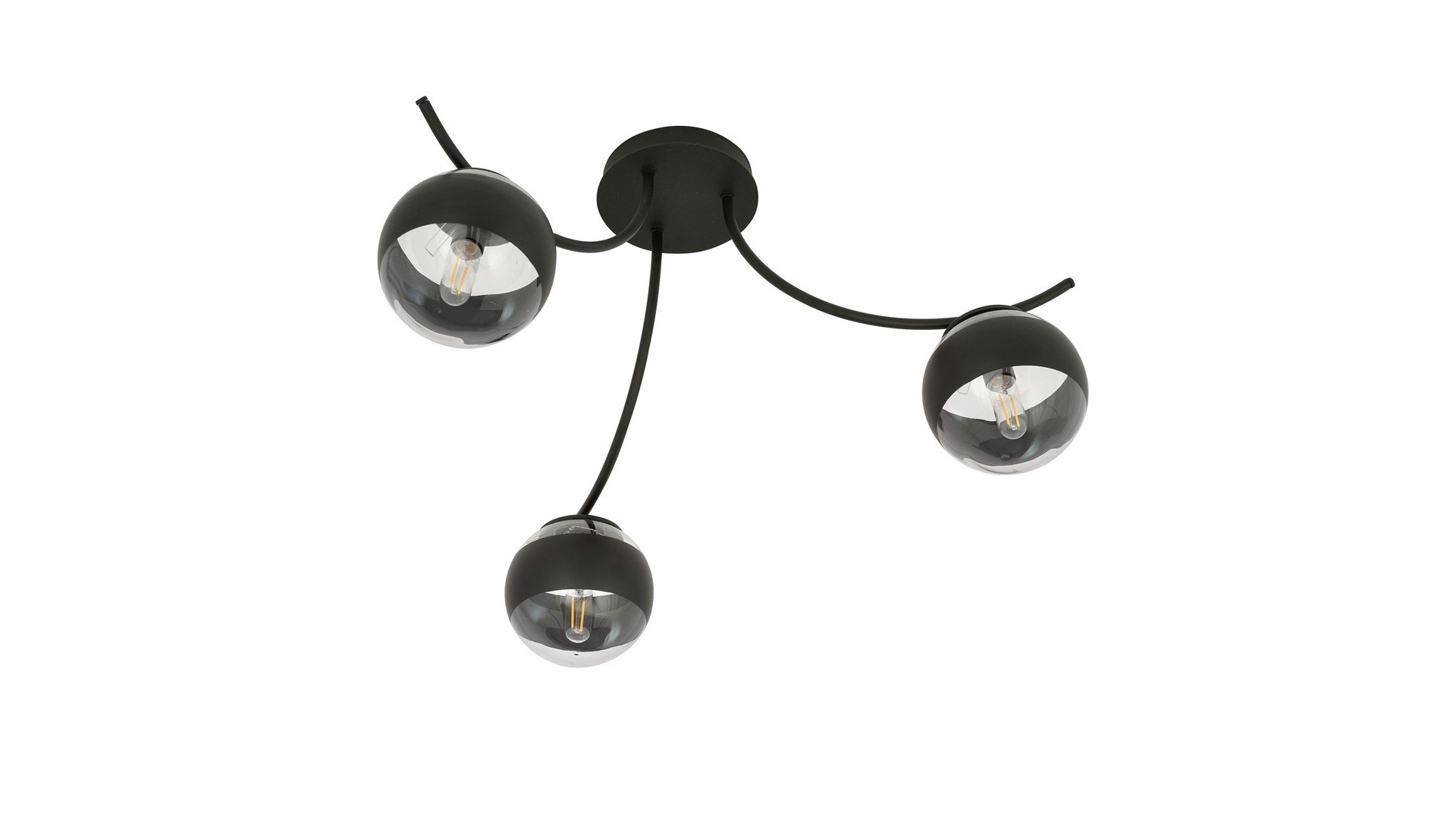 LAMPA SUFITOWA BOSTON 3-PUNKTOWA CZARNA/STRIPE EMIBIG