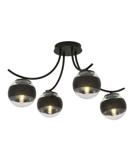 LAMPA SUFITOWA BOSTON 4-PUNKTOWA CZARNA/STRIPE EMIBIG