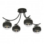 LAMPA SUFITOWA BOSTON 4-PUNKTOWA CZARNA/STRIPE EMIBIG