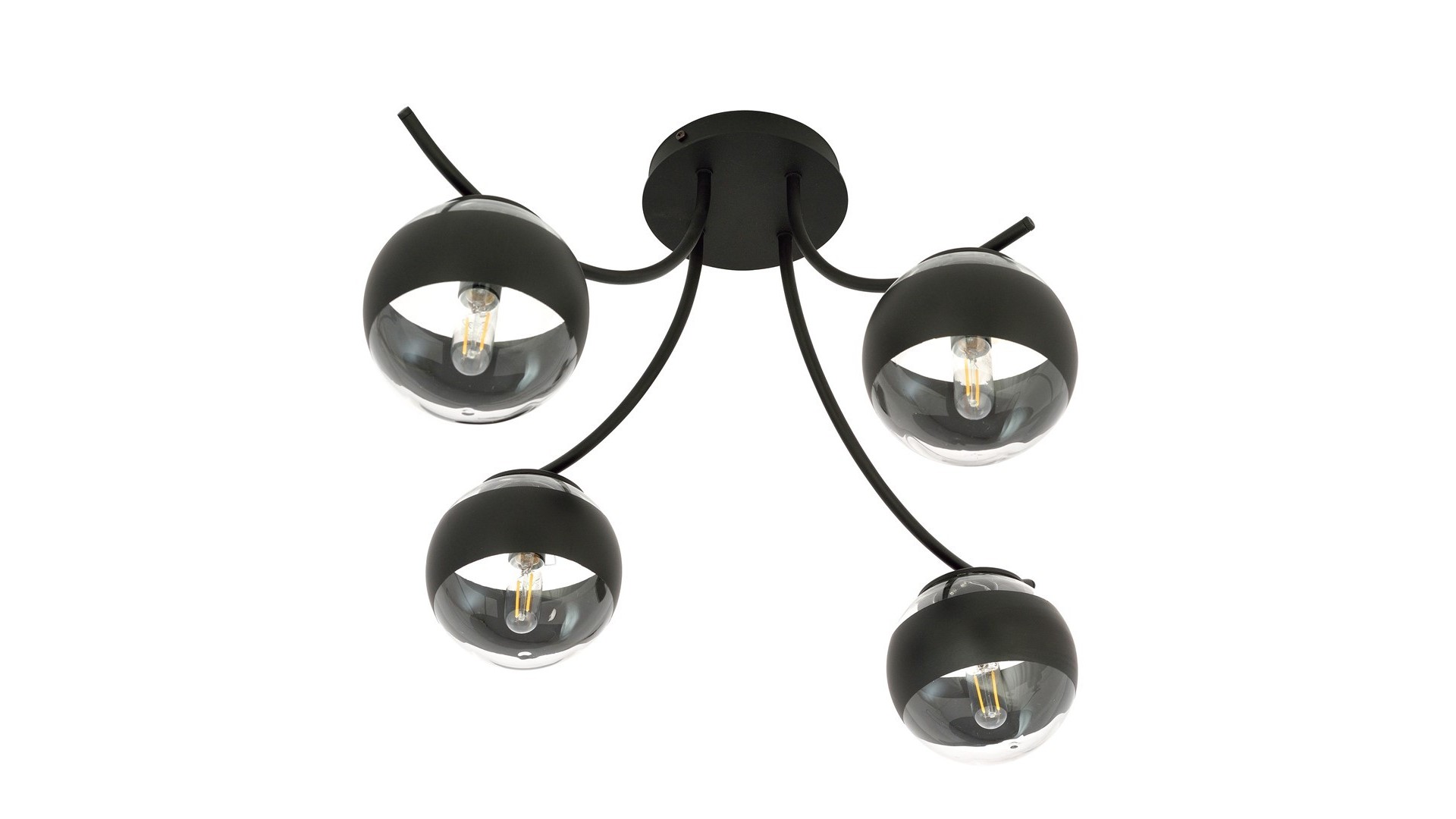 LAMPA SUFITOWA BOSTON 4-PUNKTOWA CZARNA/STRIPE EMIBIG