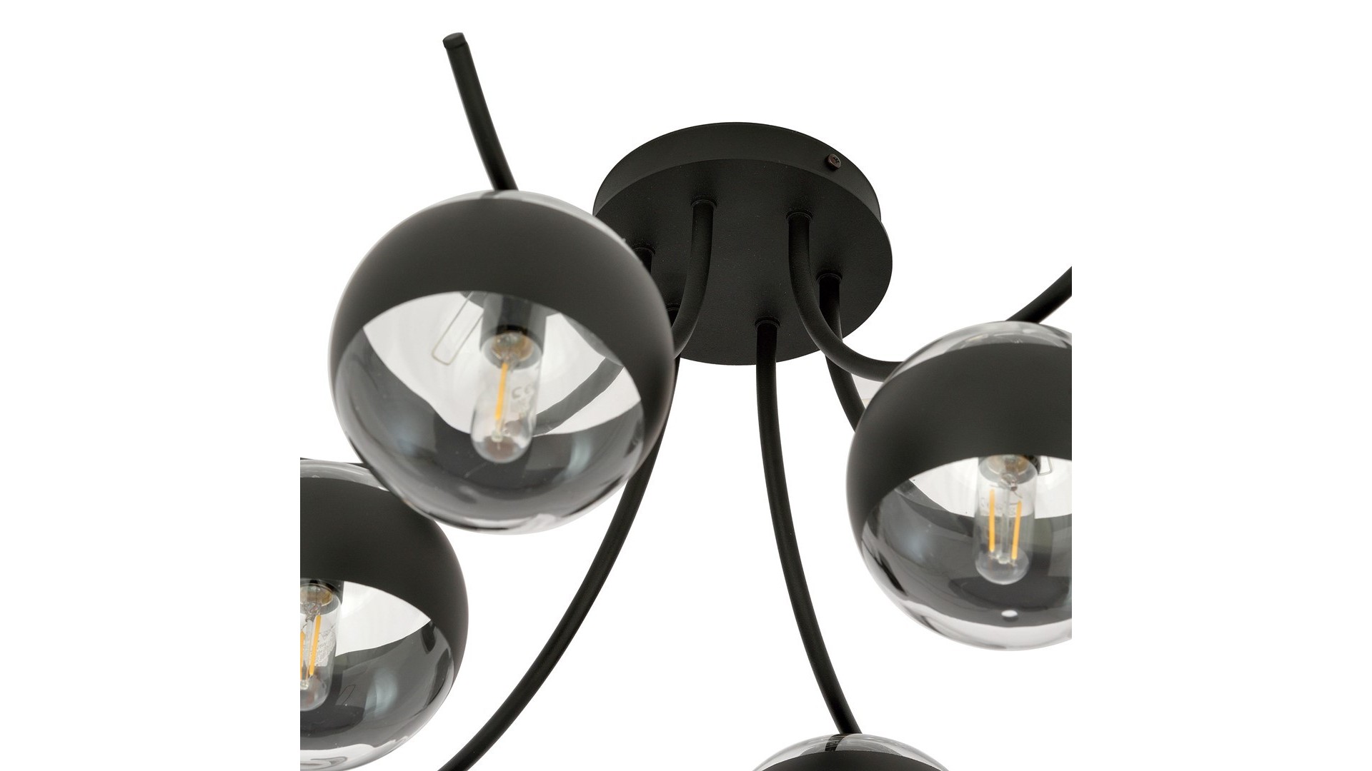 LAMPA SUFITOWA BOSTON 6-PUNKTOWA CZARNA/STRIPE EMIBIG
