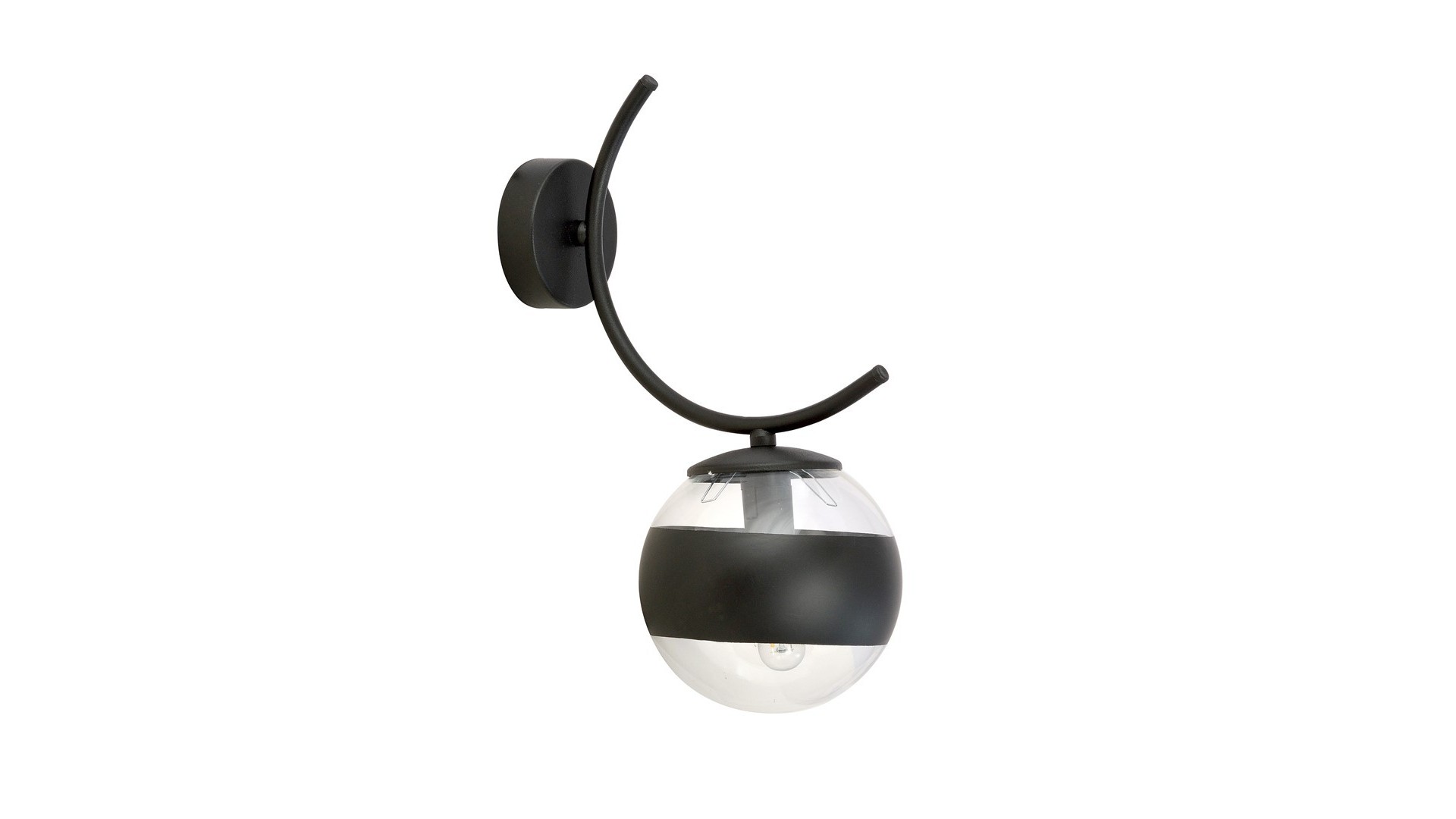 KINKIET LAMPA ŚCIENNA BOSTON K1 CZARNA/STRIPE EMIBIG
