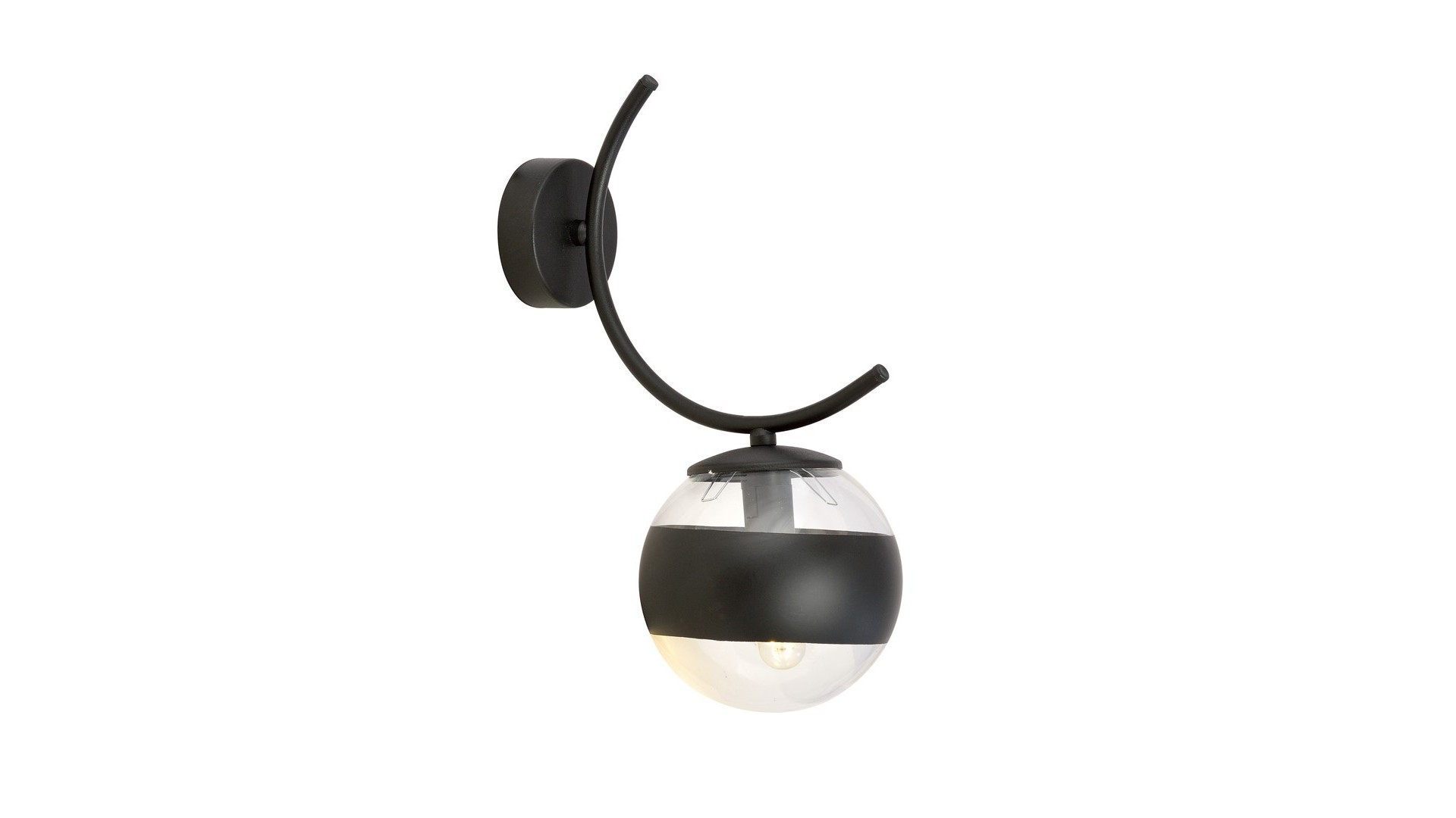 KINKIET LAMPA ŚCIENNA BOSTON K1 CZARNA/STRIPE EMIBIG