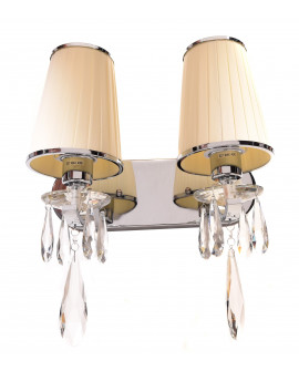 LAMPA ŚCIENNA KINKIET KRYSZTAŁOWY KREMOWY ALESSIA W2